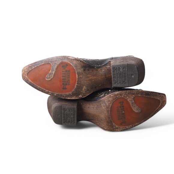 Corral Black and Gold Heeled Boots - Picture 8 of 10